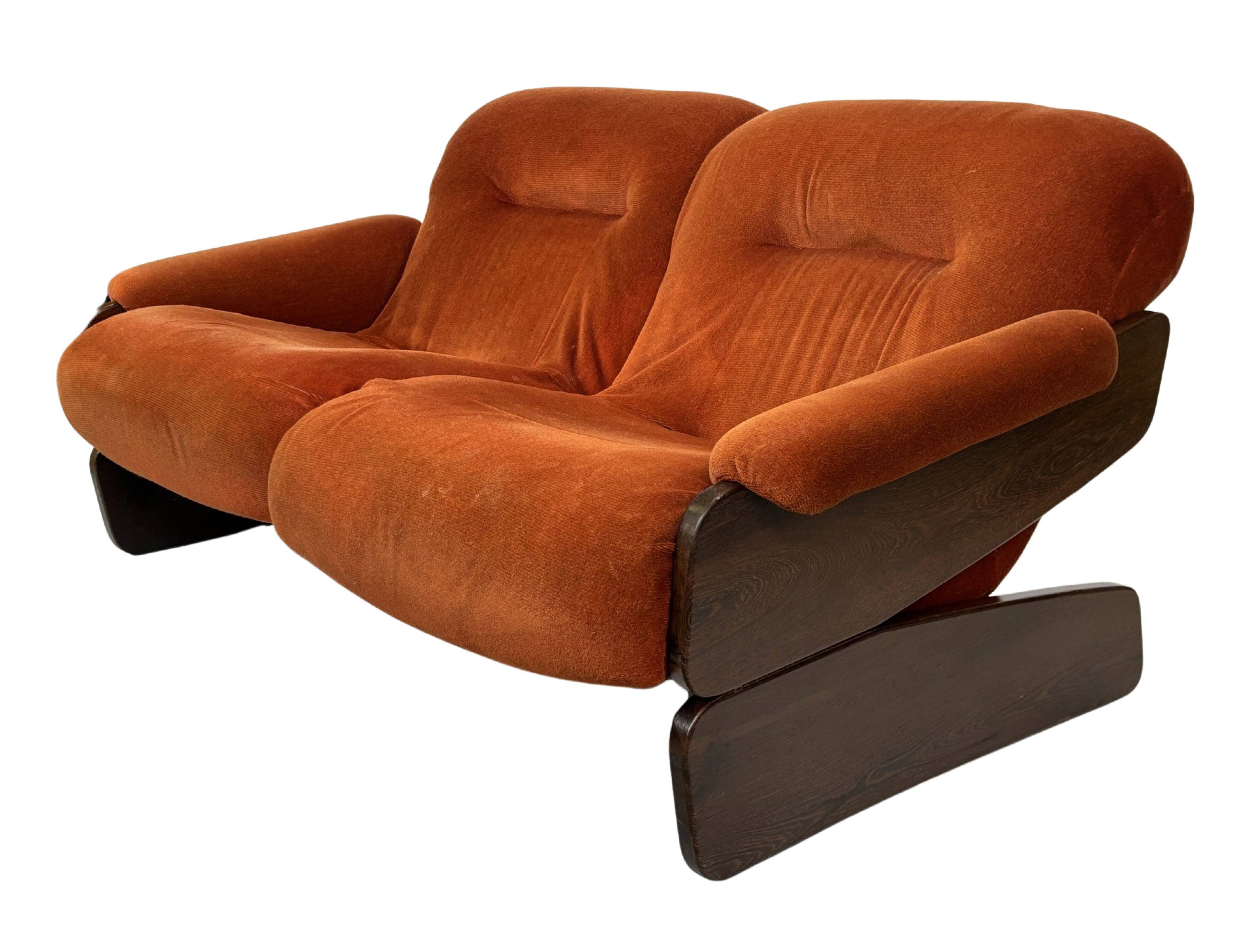 Vintage Space Age Sofa Two Seater Sofa Design 1970s