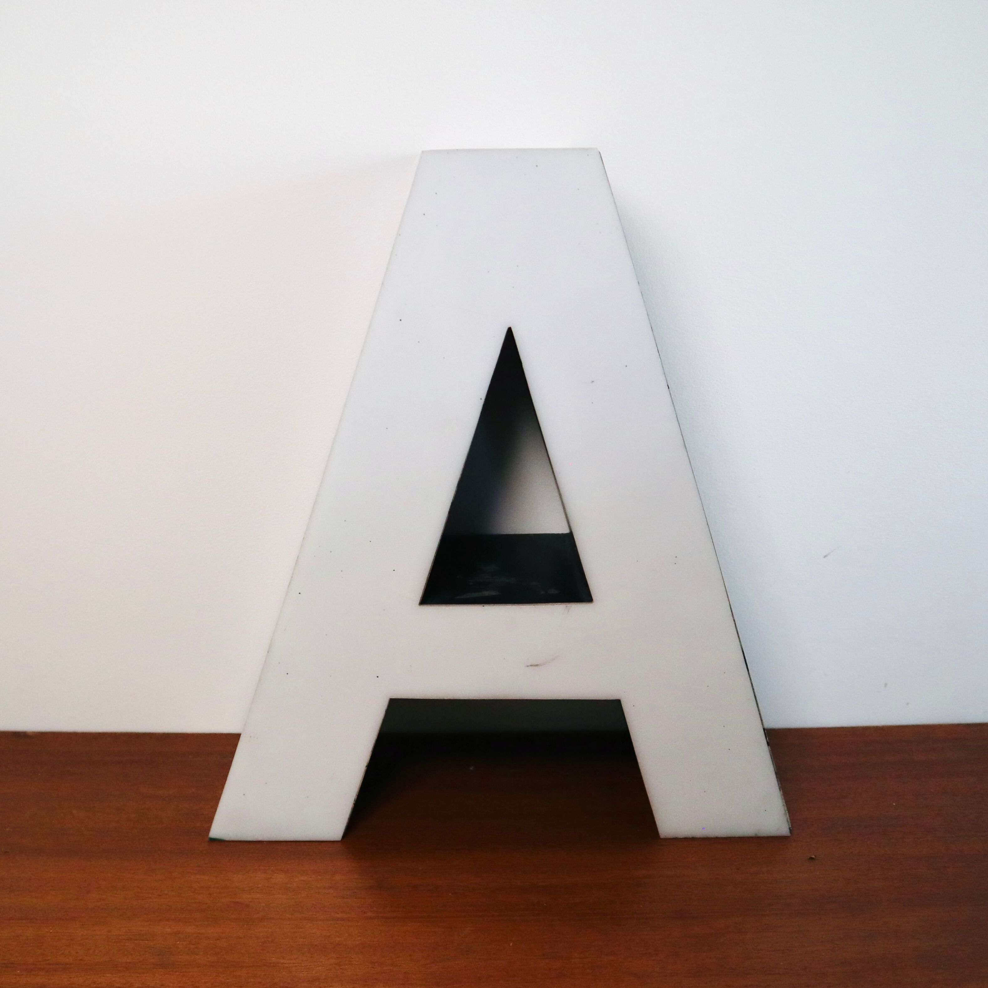 Letter A, old sign letter