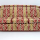 Art Dèco Style French Brass And Fabric Sofa, 1950s