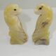 Paire Perroquets Serre-Livres onyx / vintage/Presse-Papiers/Figurine Animal Oiseaux