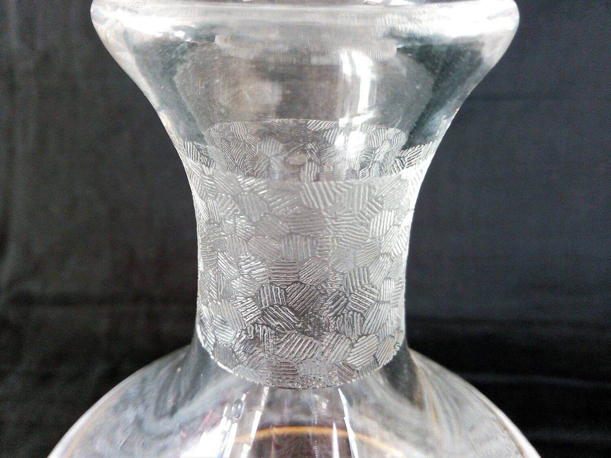 St. Louis crystal decanter, "Mélancolie" model, late nineteenth early twentieth century