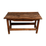 Rustic craft table late 19th century with one drawer in oak top