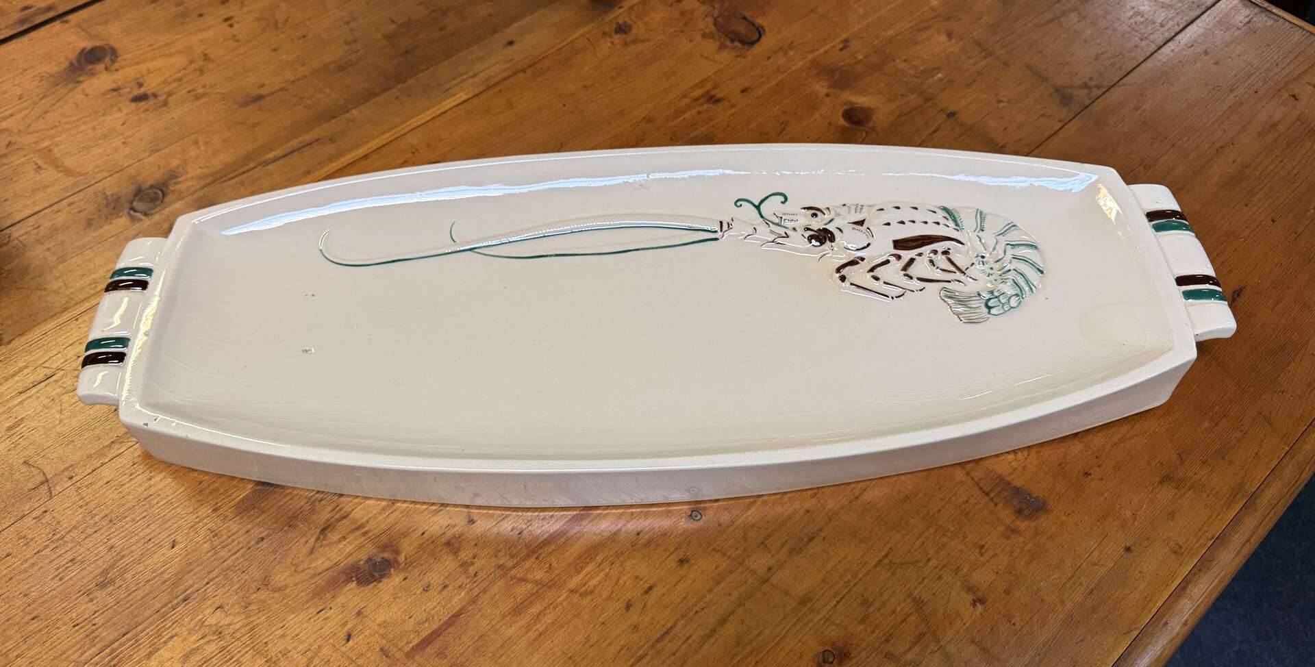 Service à langoustes en faience de Quimper des années 1930