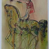 Salvador Dali: Horses, The Roman Knight, signed lithograph