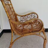 Pair of vintage rattan chairs