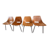 Chaises Tonneau Pierre Guariche ARP Steiner x4