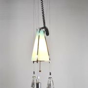 Ceiling lamp in glass, United States, 1950s