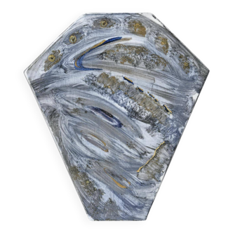 Painted porcelain vase, La Borne workshop, France, circa 1990