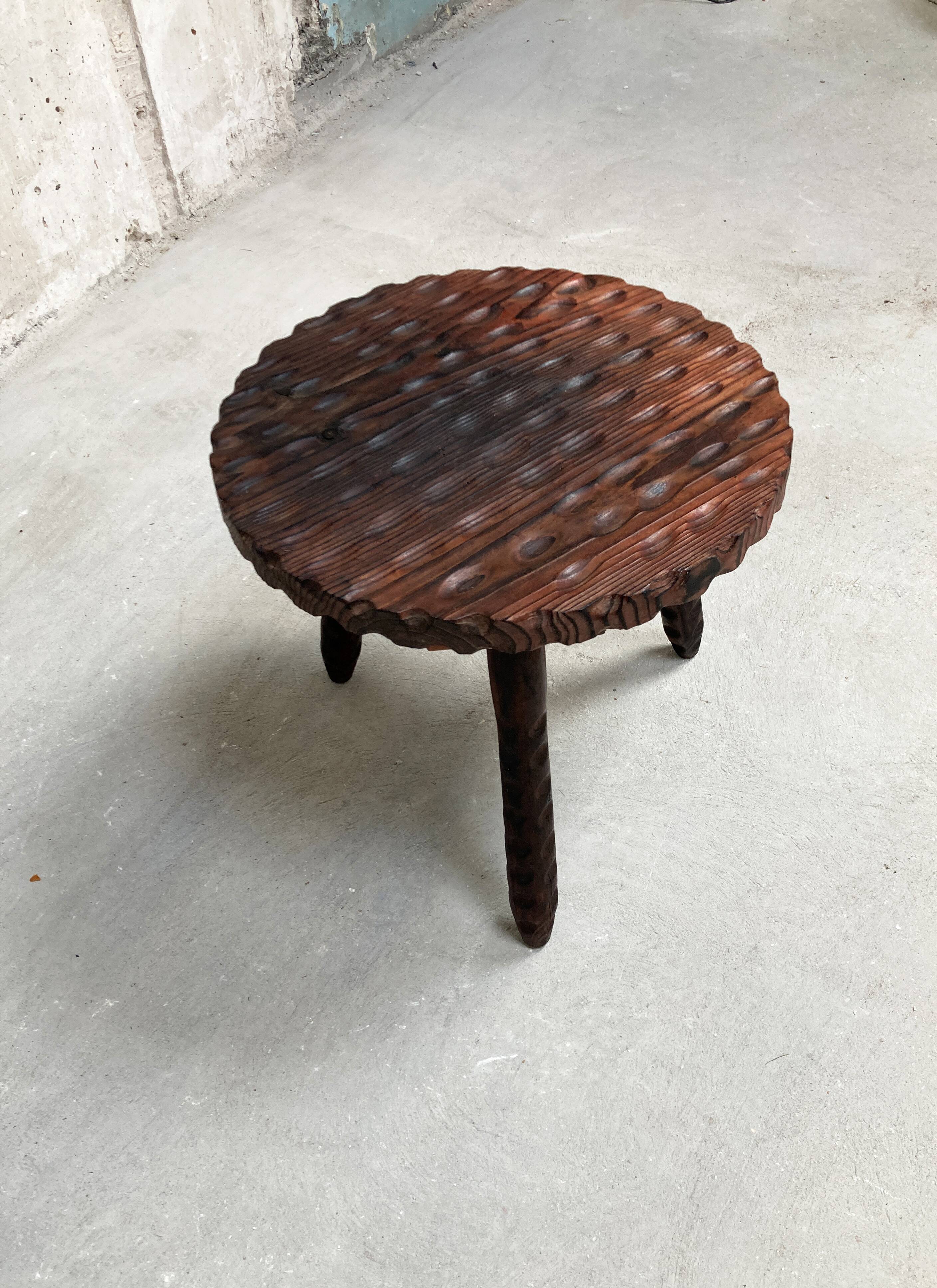 Brutalist tripod coffee table