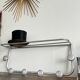 Vintage wall-mounted aluminum coat rack