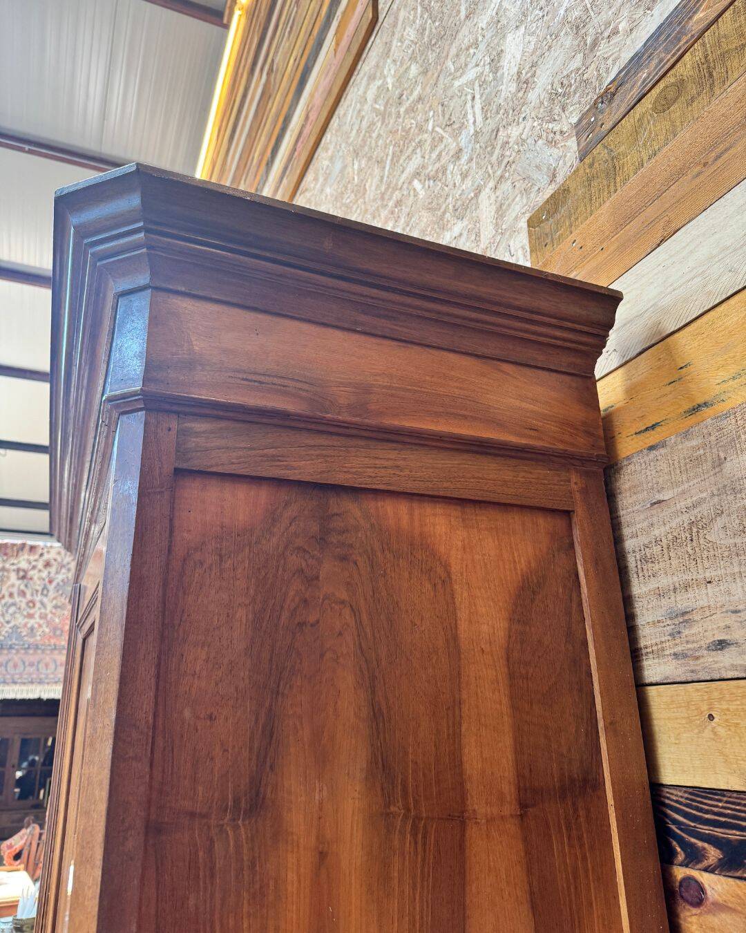 19th-century walnut wardrobe