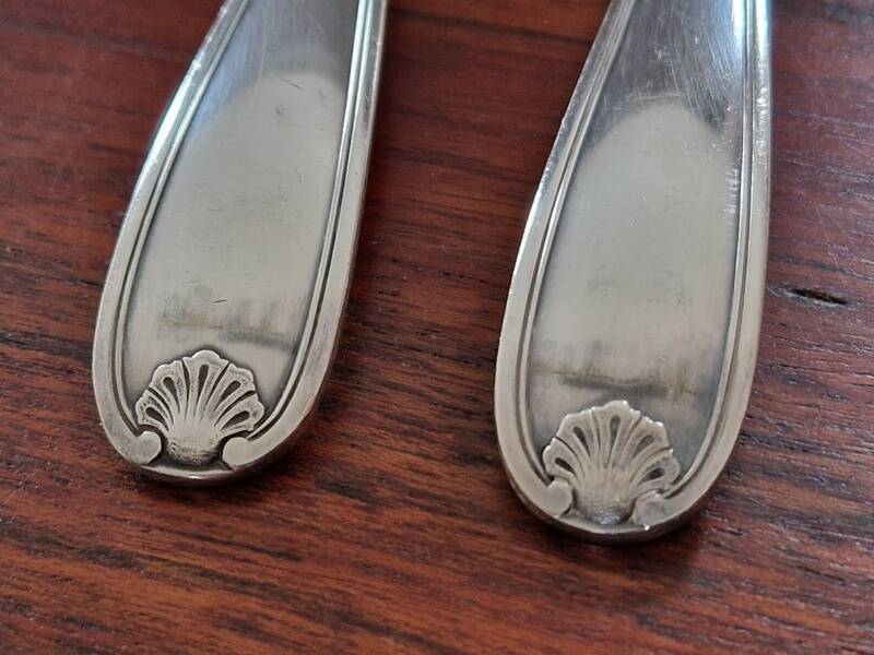 Christofle - Set of 11 Marot pattern silver-plated table spoons