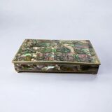 Abalone shell vanity box, alpaca and wood, Mexico, 1970s