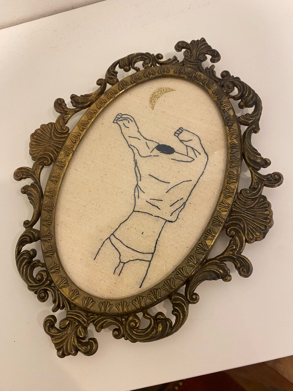 Framed hand embroidery