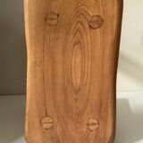 Vintage solid elm stool from the 70s