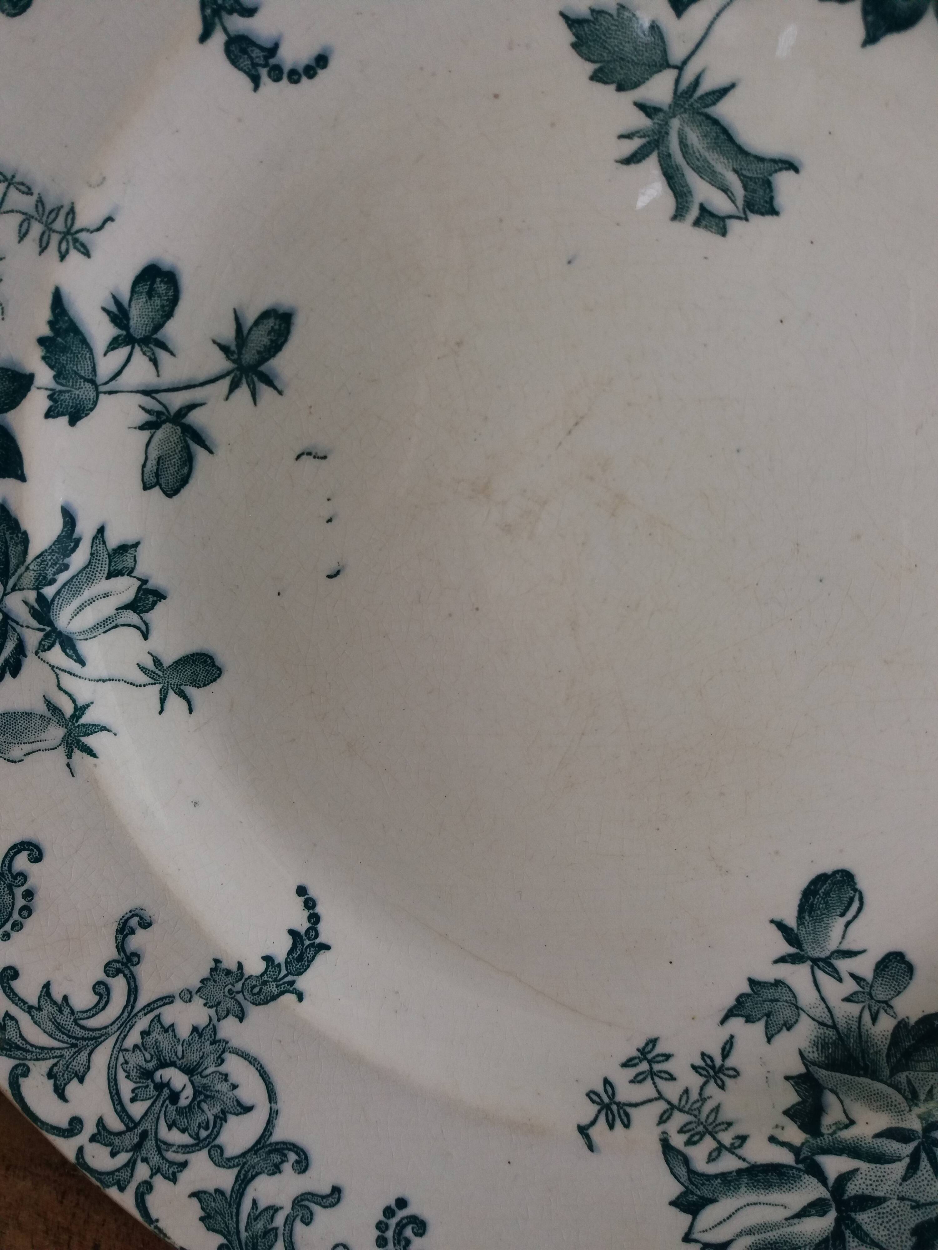 Saint-Amand ironstone and Hamage Campanule flat plate