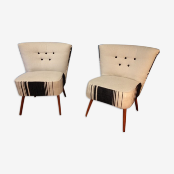 Pair of cocktail armchairs