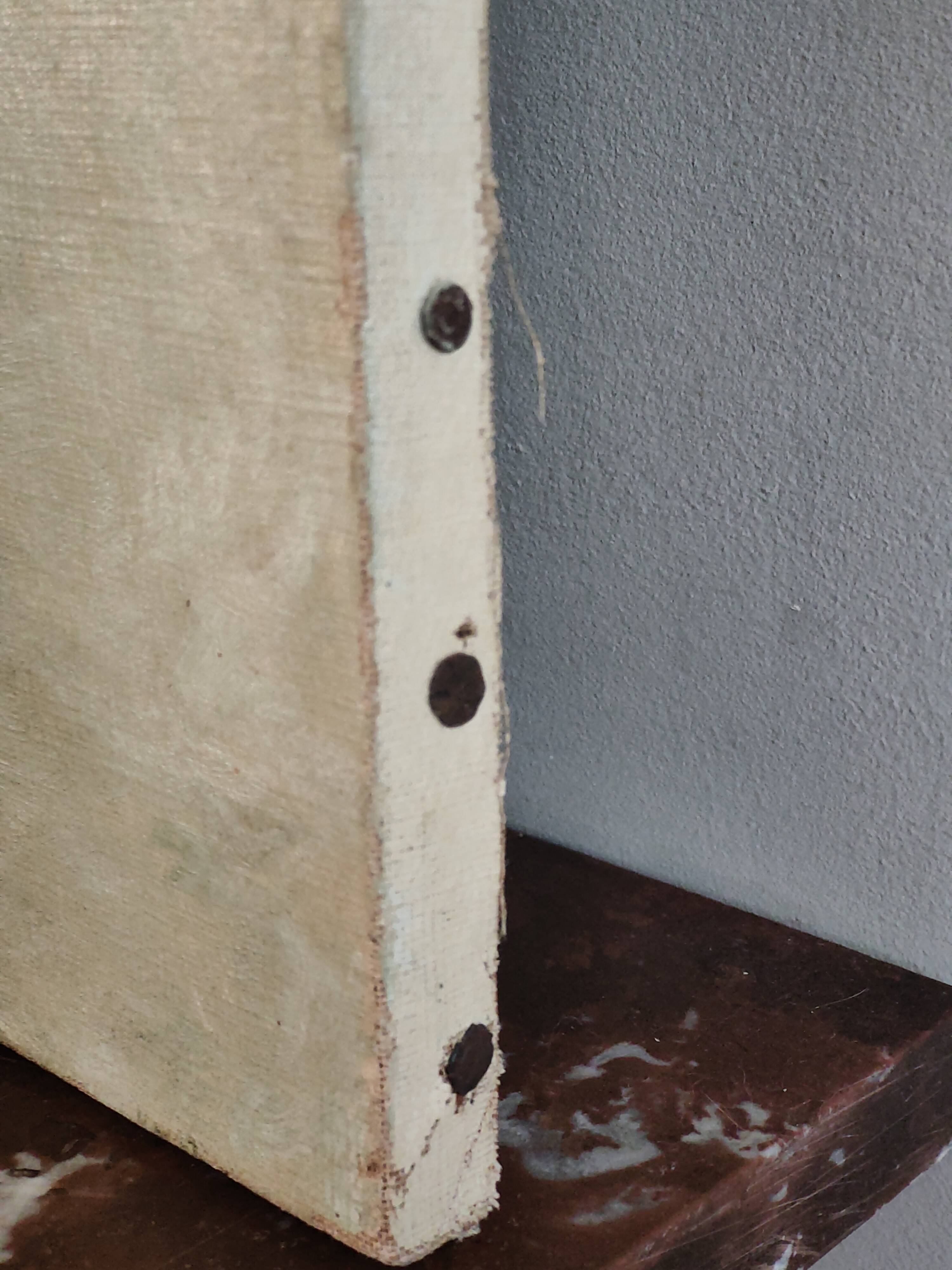 Oil painting on canvas "Country spray with poppies" 1910 signed