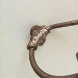 Patère porte manteau mural ancien en acier