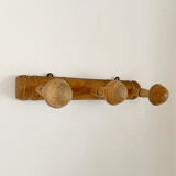 Vintage coat rack with 3 hooks