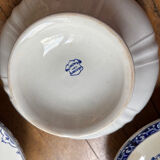 5 large serving plates, French production