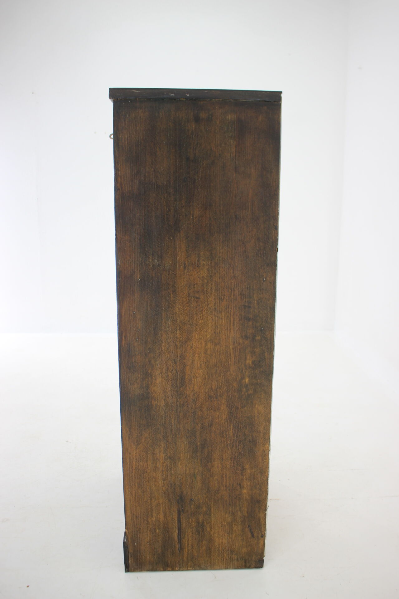 1960s beech tambour cabinet, czechoslovakia