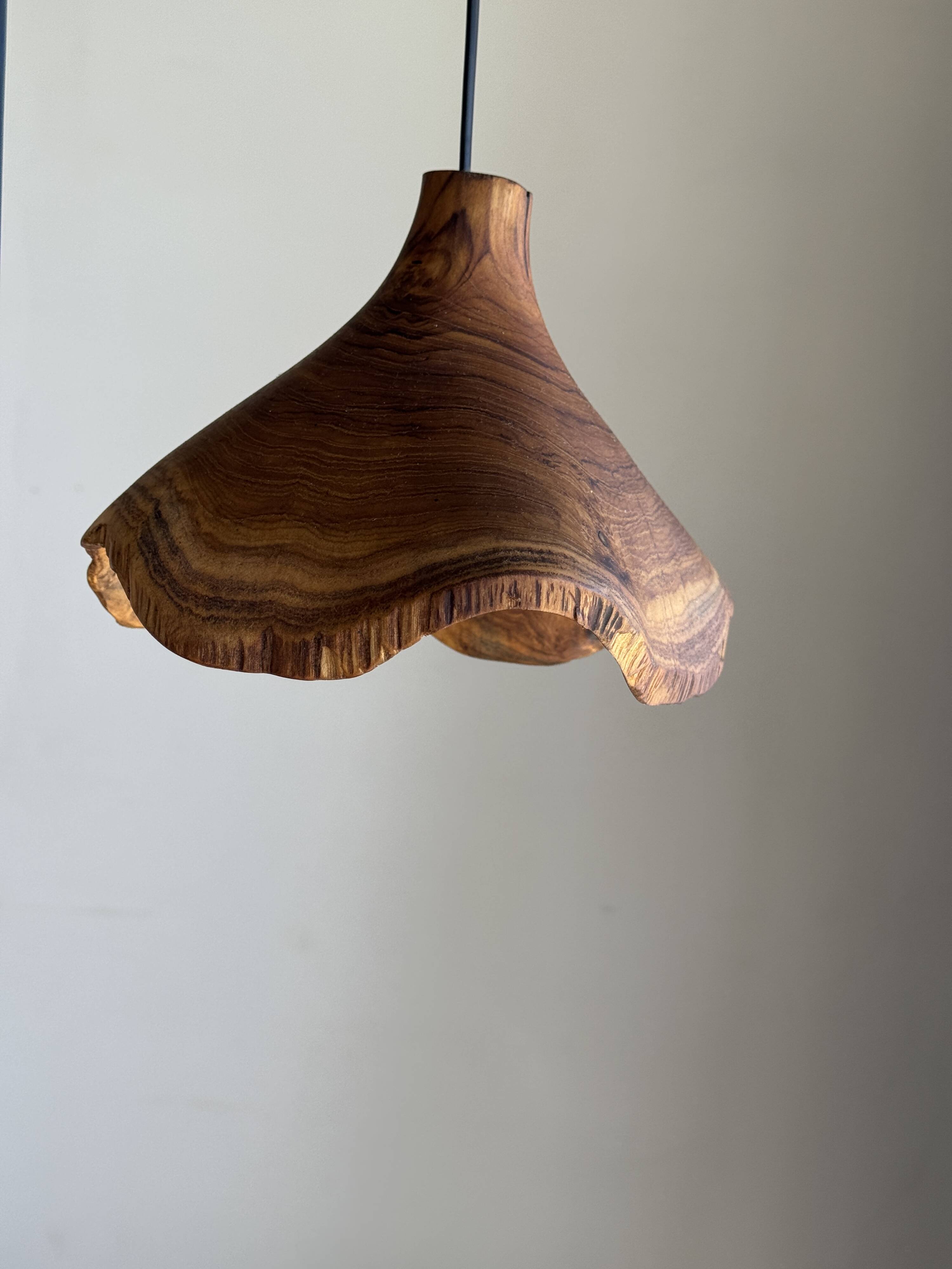 Small suspension in organic teak hat D30 H20