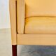 VINTAGE DANISH RETRO SKIPPER 2 PERSON SOFA IN BUTTERMILK LEATHER