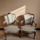 Louis XVI style salon: sofa and 2 cabriolet armchairs.