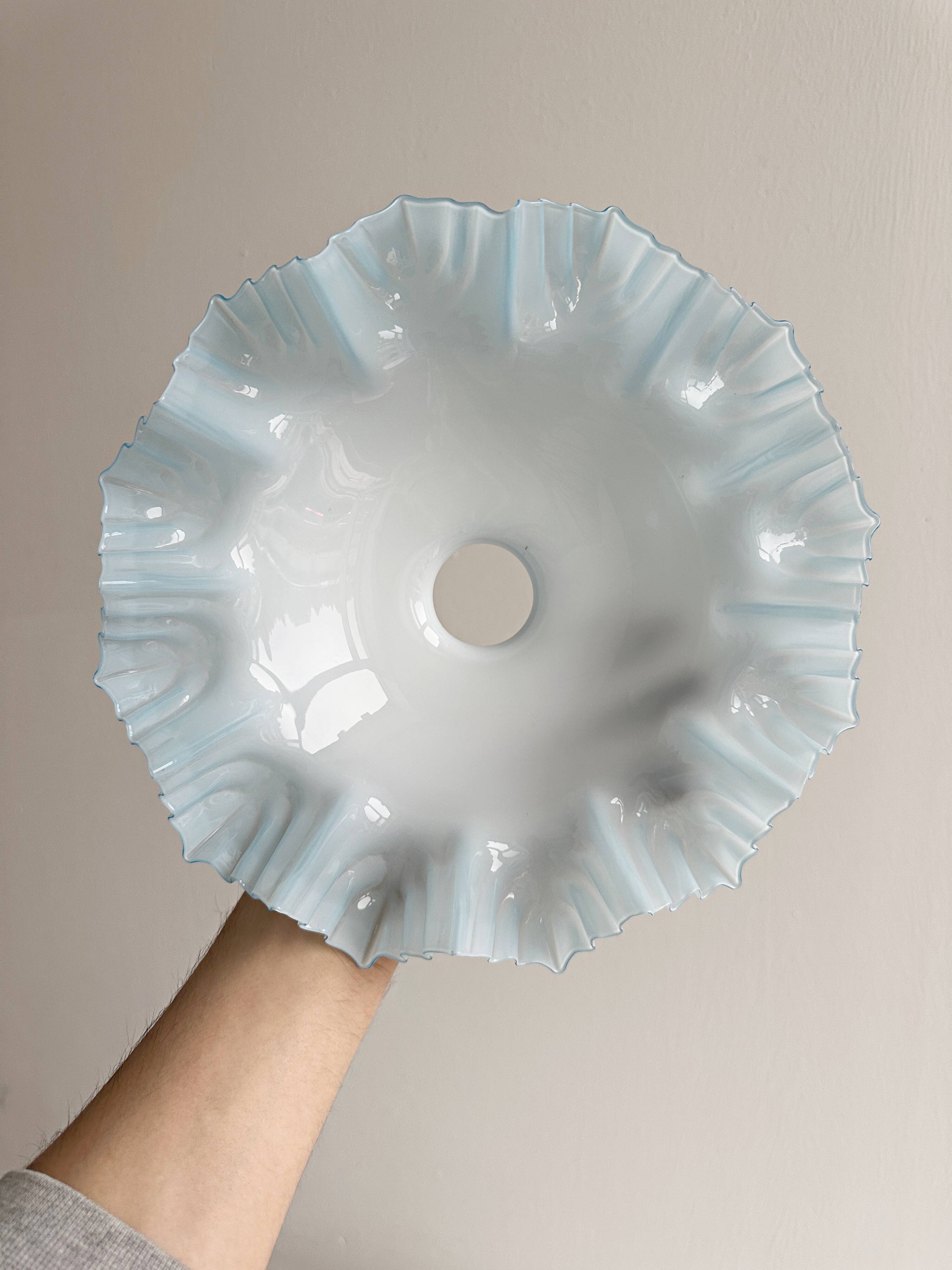 blue opaline glass pendant lamp