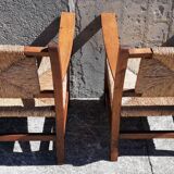 Pair of straw armchairs (Josep Torres Clavé, 1936)