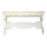 Wall shelf in patinated solid wood