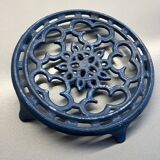 Old blue cast iron trivety