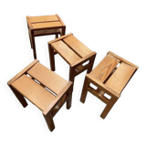 Set of 4 André Sornay stools
