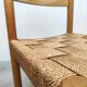 8 chaises vintage en corde et chêne
