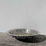 Openwork silver-plated metal fruit bowl or basket