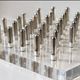 1970s design solitaire game – Plexiglass and chrome metal – Vintage