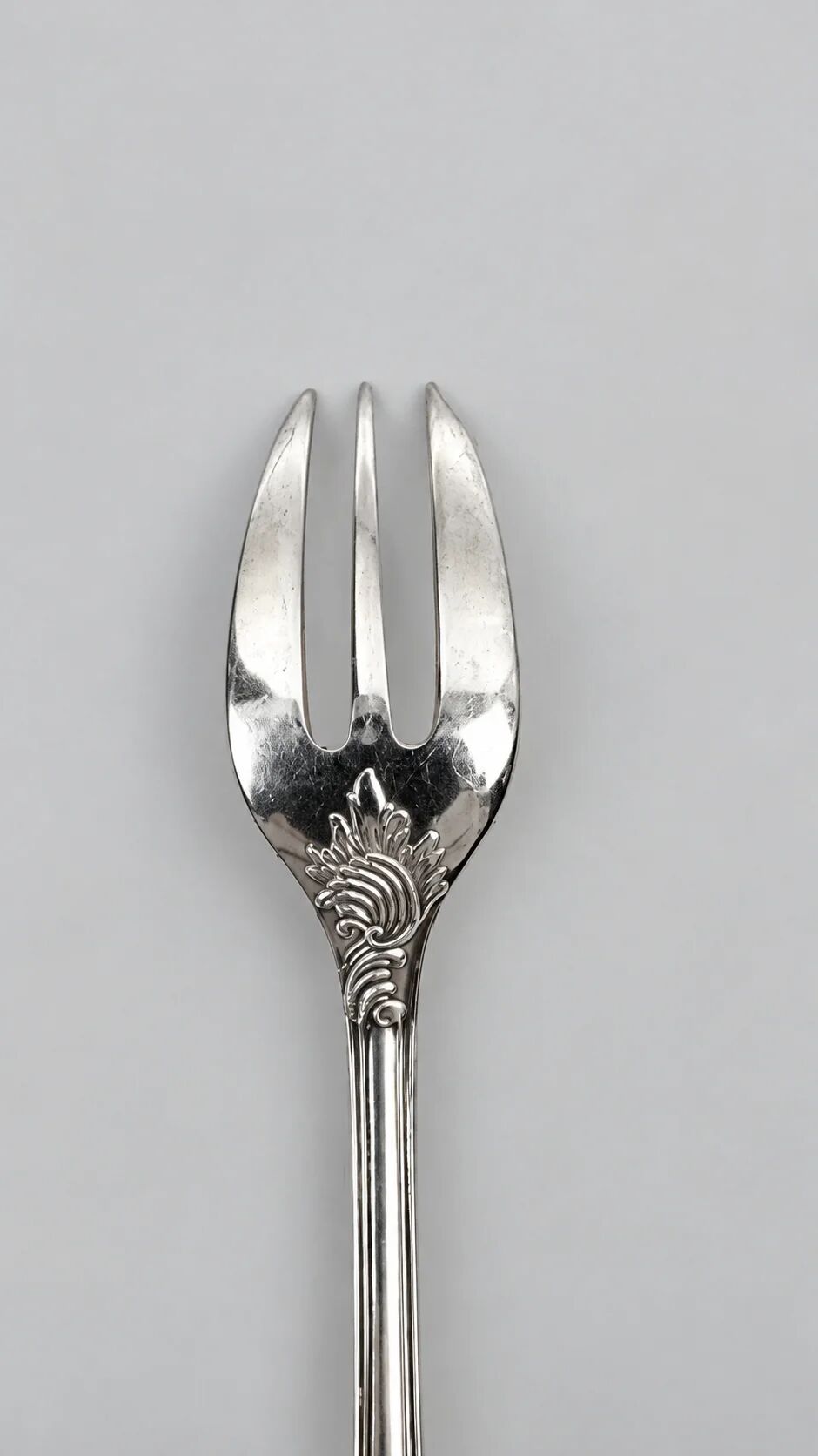 Christofle box of twelve Marly cake forks, silver-plated metal
