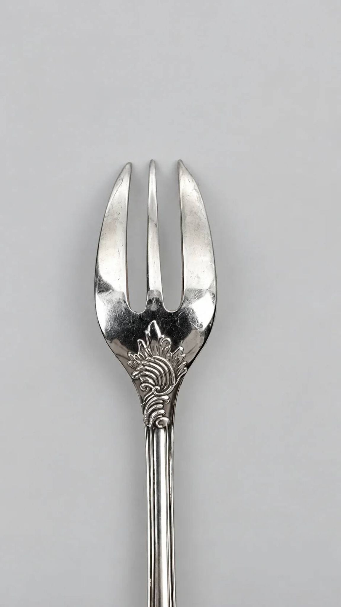 Christofle box of twelve Marly cake forks, silver-plated metal
