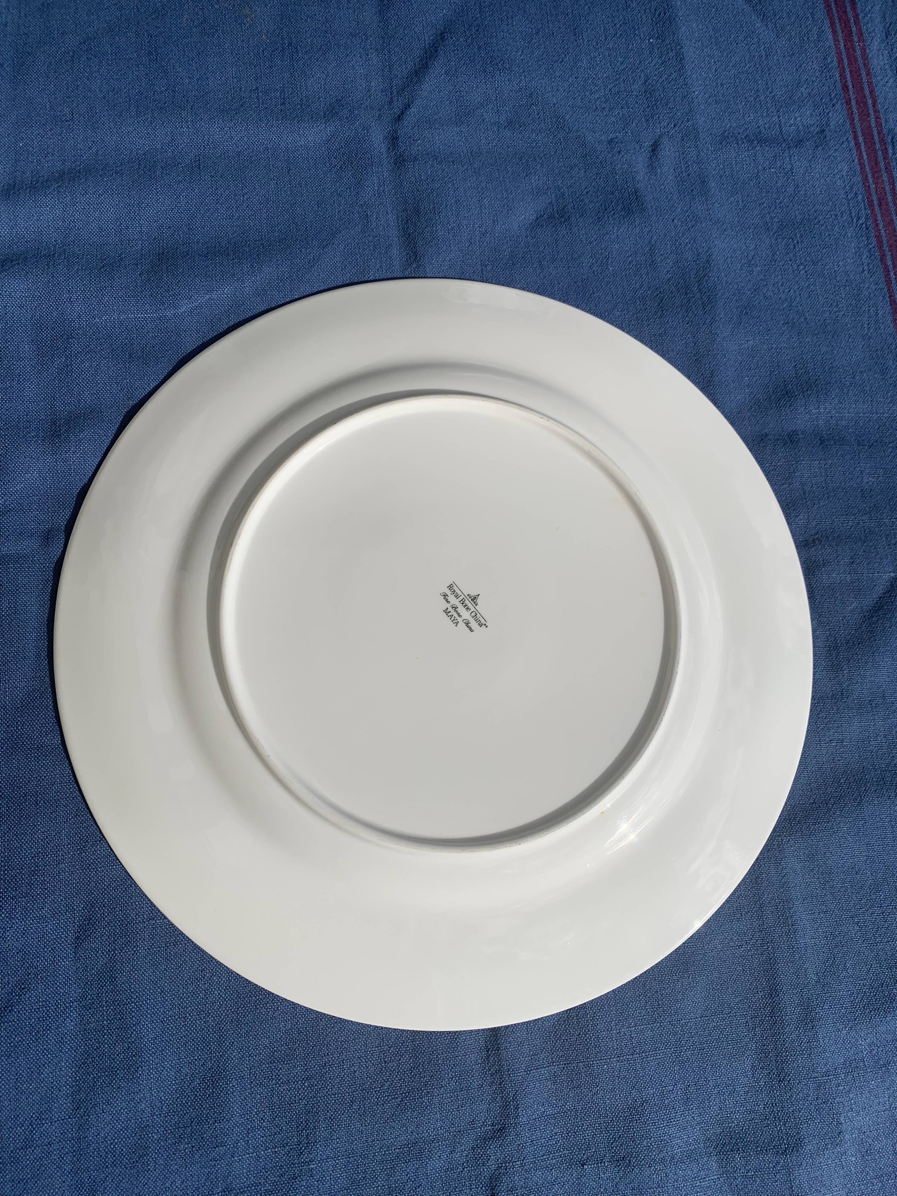 5 large vintage royal bone china dinner plates