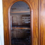 Mahogany bookcase glazed glass warhead windows