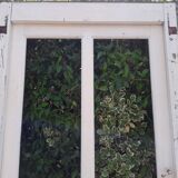 Old glazed door 211.5x105.5cm and its entrance door frame.