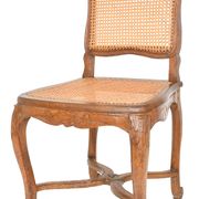 4 caned chairs from the Louis XV period stamped by Charles Delenoncourt.