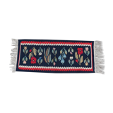 Bulgarian 50-60s kilim wool rug - vintage  115x42cm