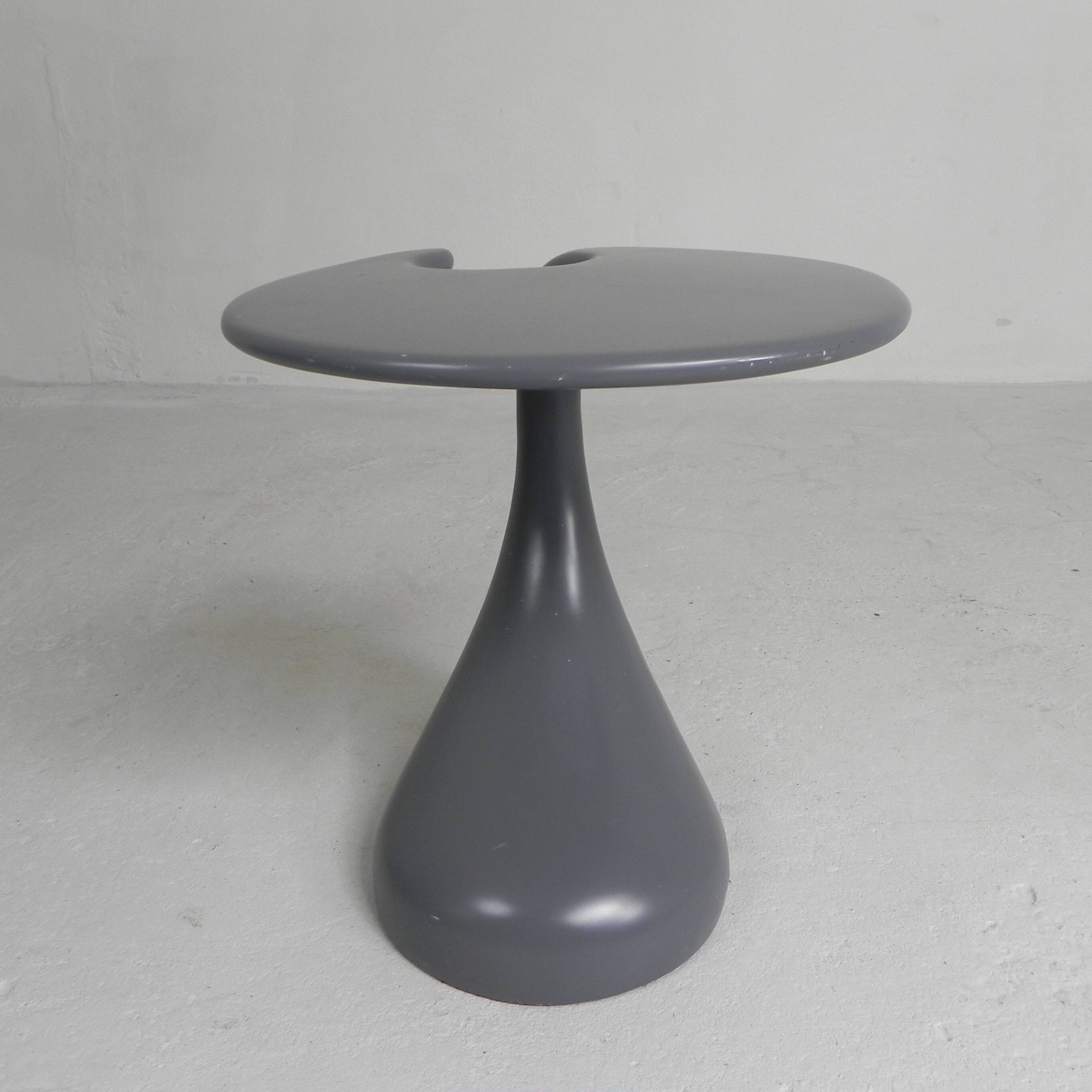 Vintage table design, side table with organic shapes, 90s.