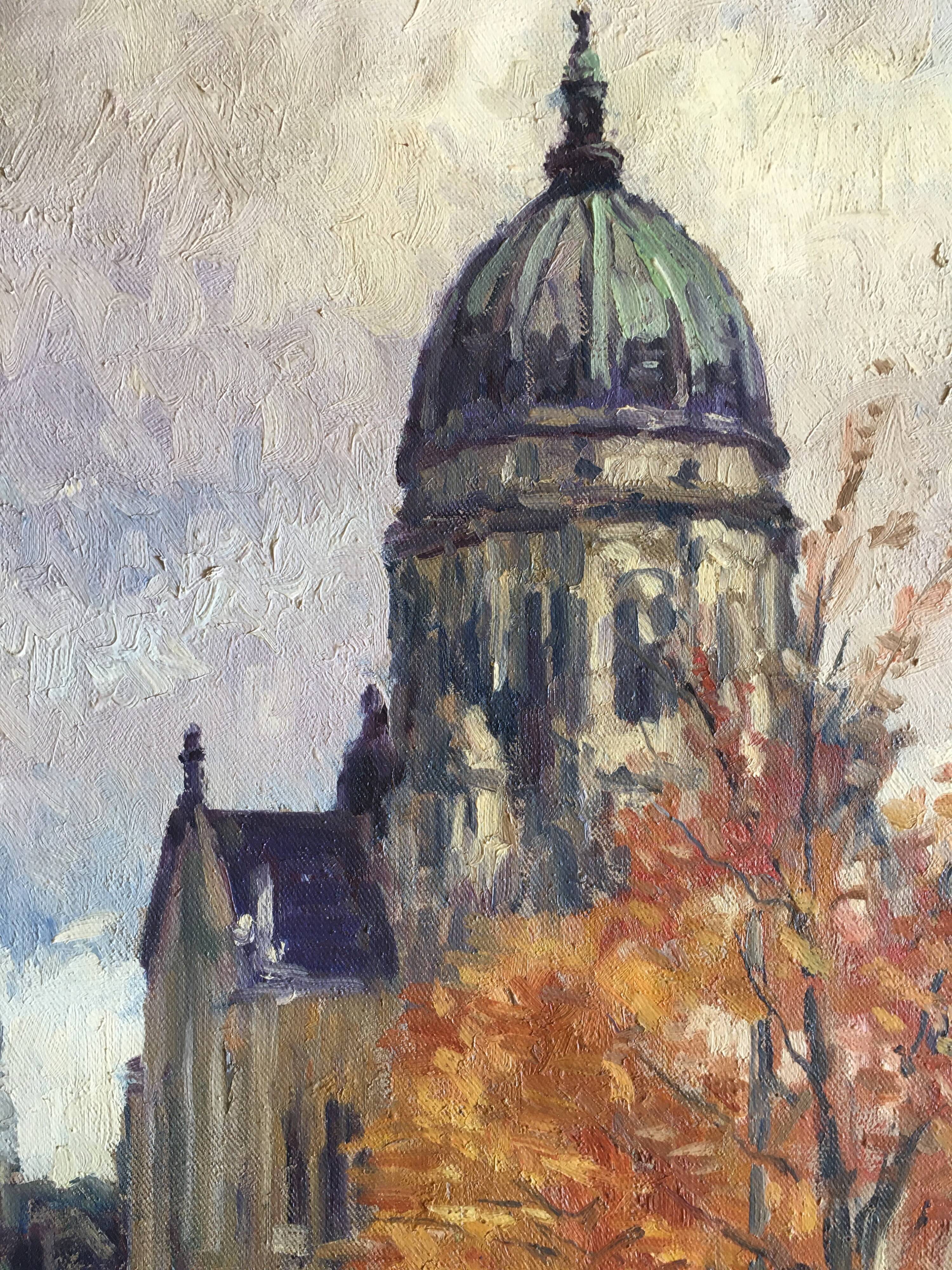 Painting ChristusKirche Mainz by Henri LAVOUÉ (1883-1972) in 1924