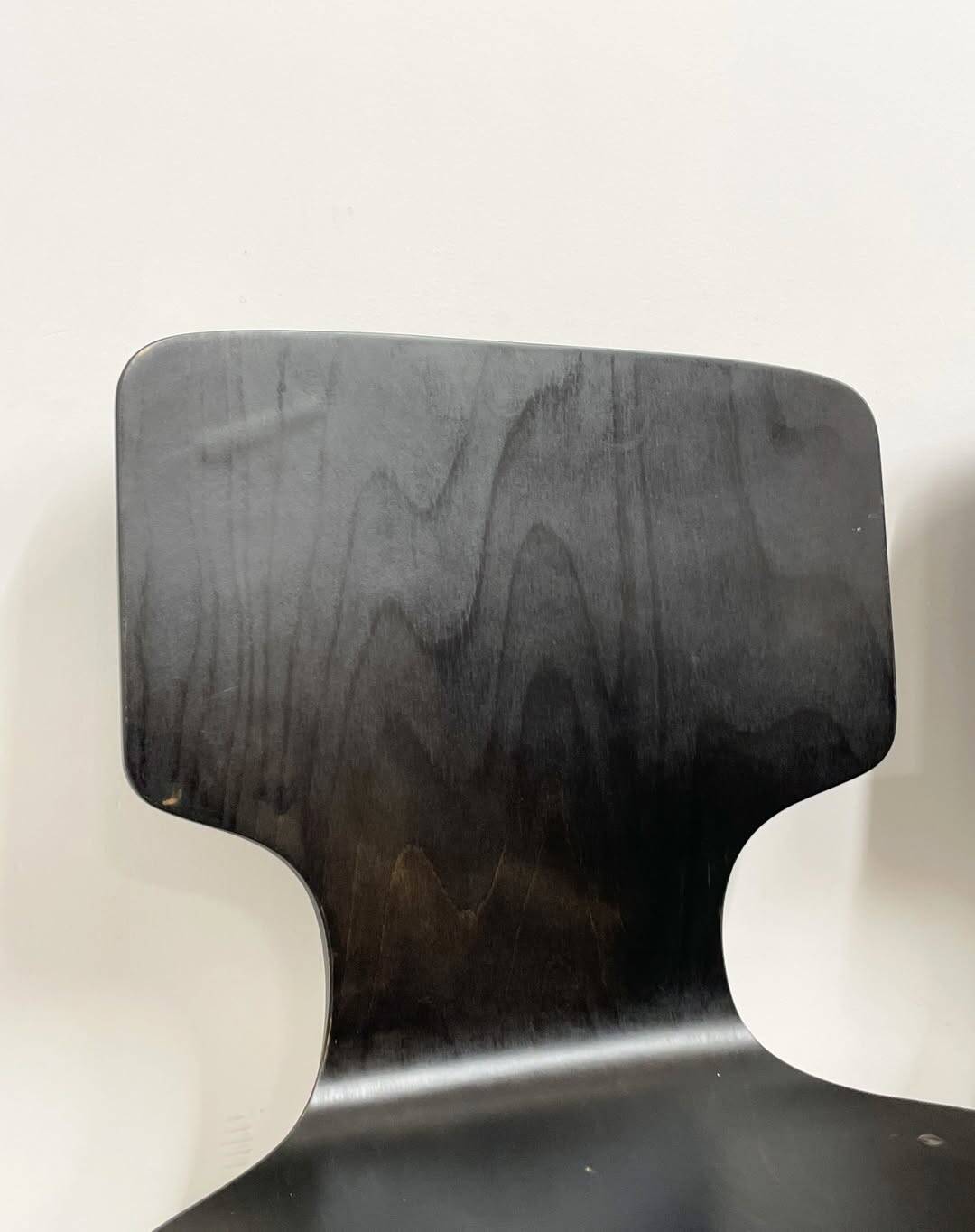 Vintage chair in black thermoformed wood