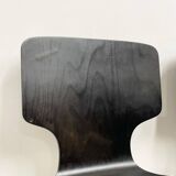 Vintage chair in black thermoformed wood