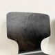 Vintage chair in black thermoformed wood