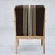 1970s, Danish armchair, furniture wool, solid oak wood.